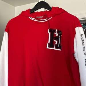 NWT Tommy Hilfiger Denim Crop Sweatshirt Hoodie S​